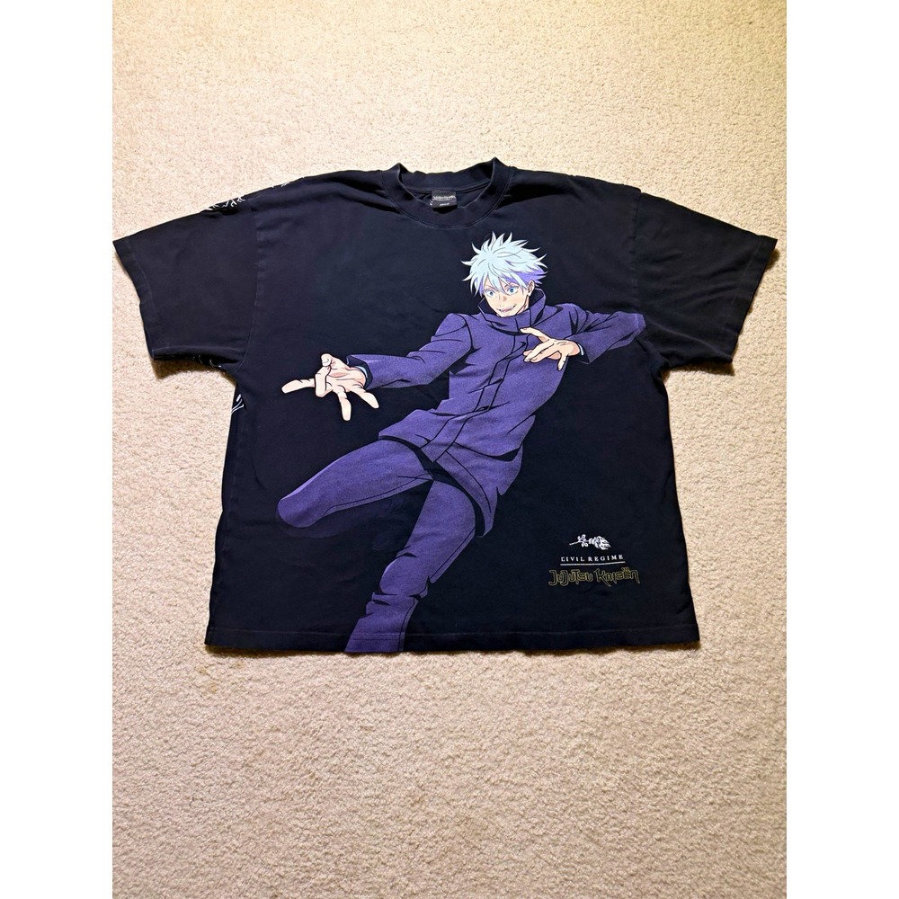 Civil Regime x Jujutsu Kaisen Gojo Shibuya Incident T Shirt 2XL XXL Anime